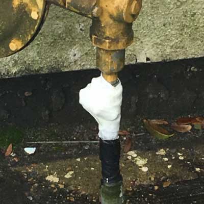 تعمیر لوله گاز با بانداژ آب بندی